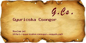 Gyuricska Csongor névjegykártya